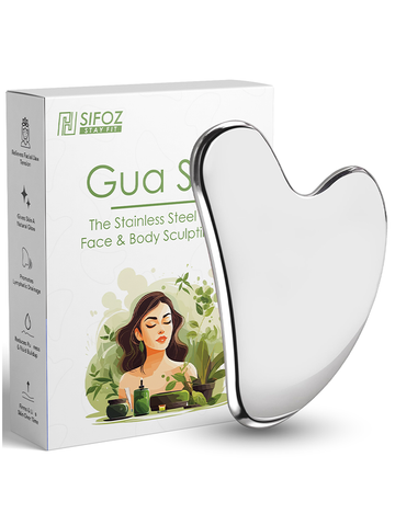 Stainless Steel Gua Sha Tool - Cooling, Hygienic Face Massage