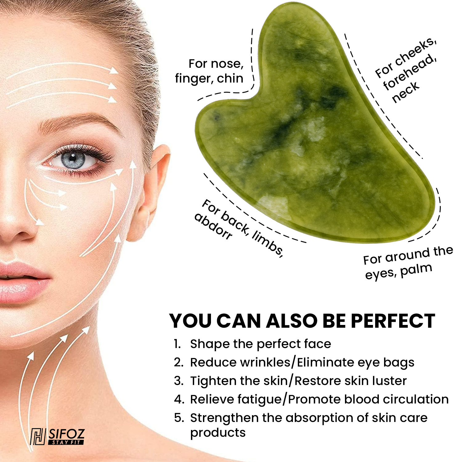 Original Jade Gua Sha for Glowing Skin