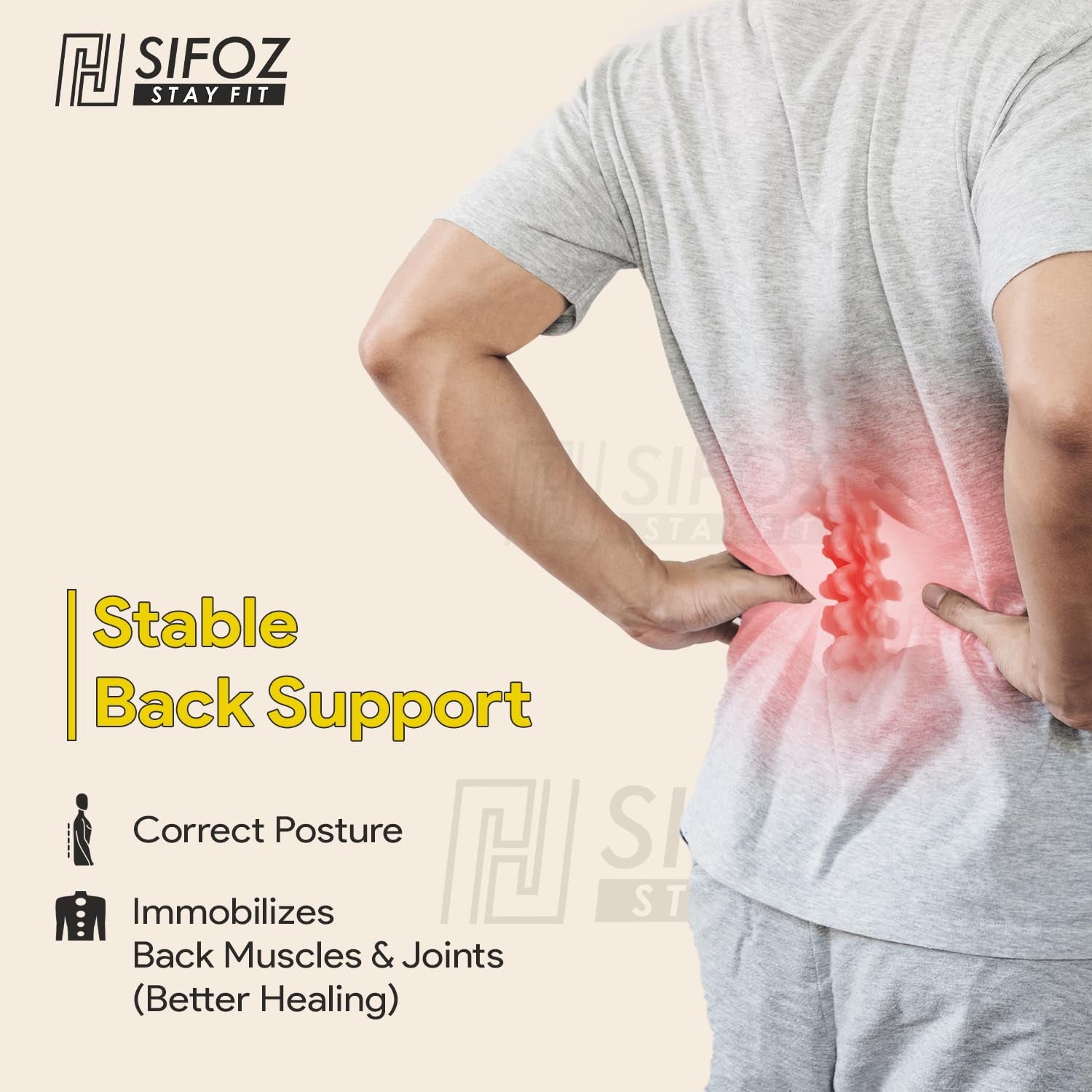 Lumbar Support Brace for Back Pain Relief 