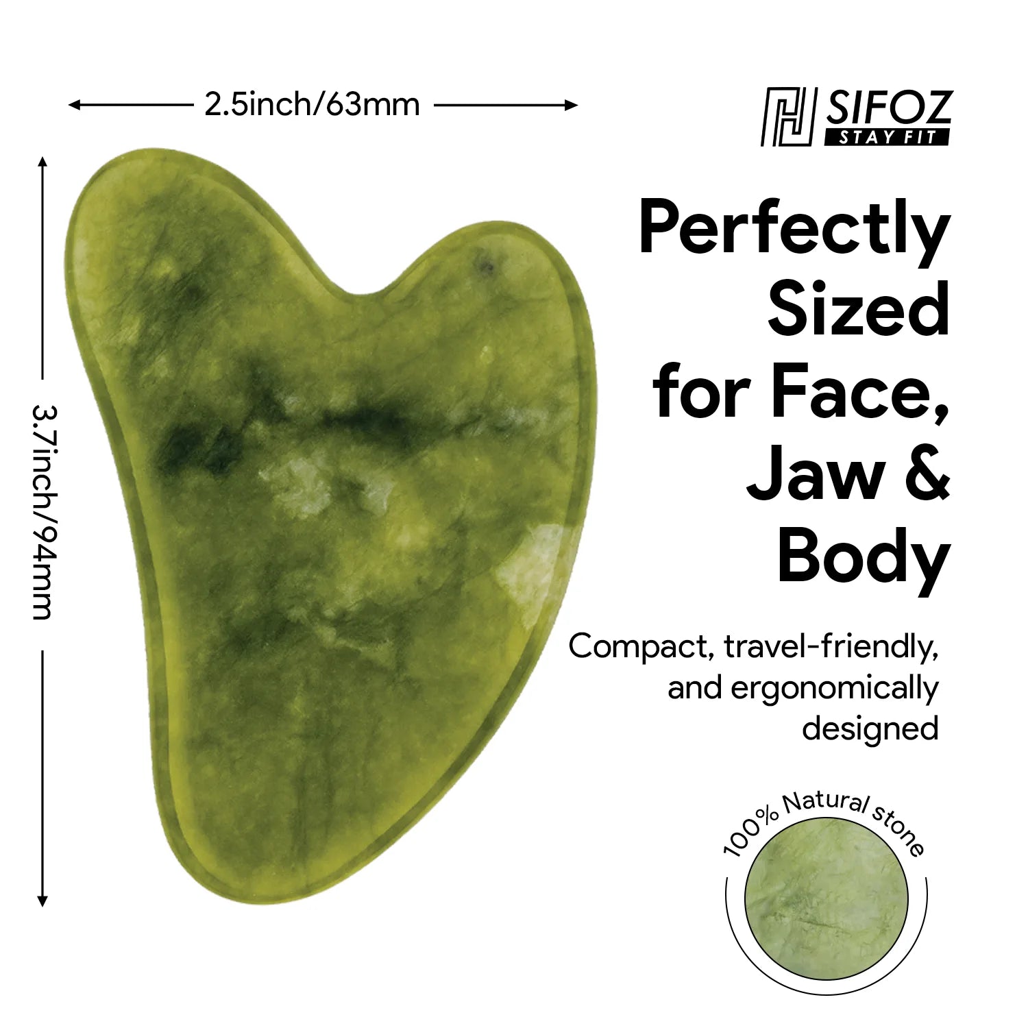 Natural Jade Gua Sha Stone for Face Massage 