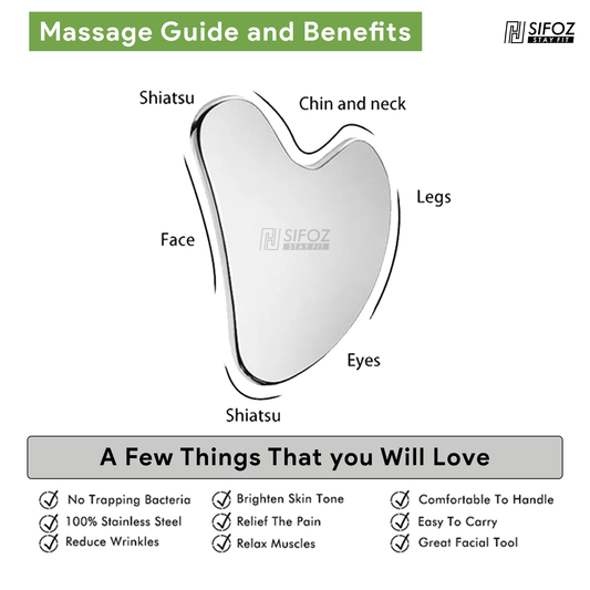 cooling steel gua sha for skincare routine