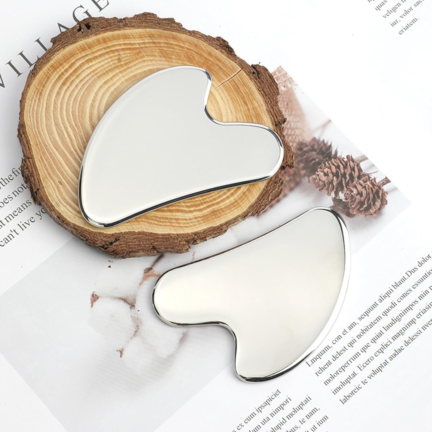 cooling steel gua sha for skincare routine